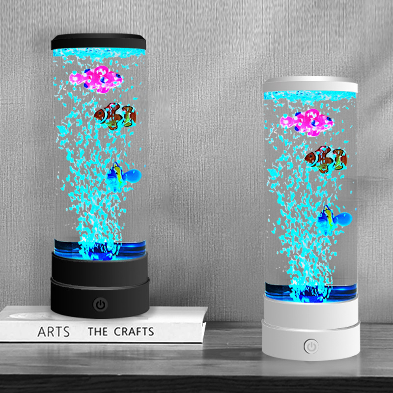 Lighting Decor Wedding - 模擬LEDマルチカラーバブルフィッシュ雰囲気ホームデコレーションアイテム、USBプラグイン付き、パーソナライズされたクリエイティブギフト