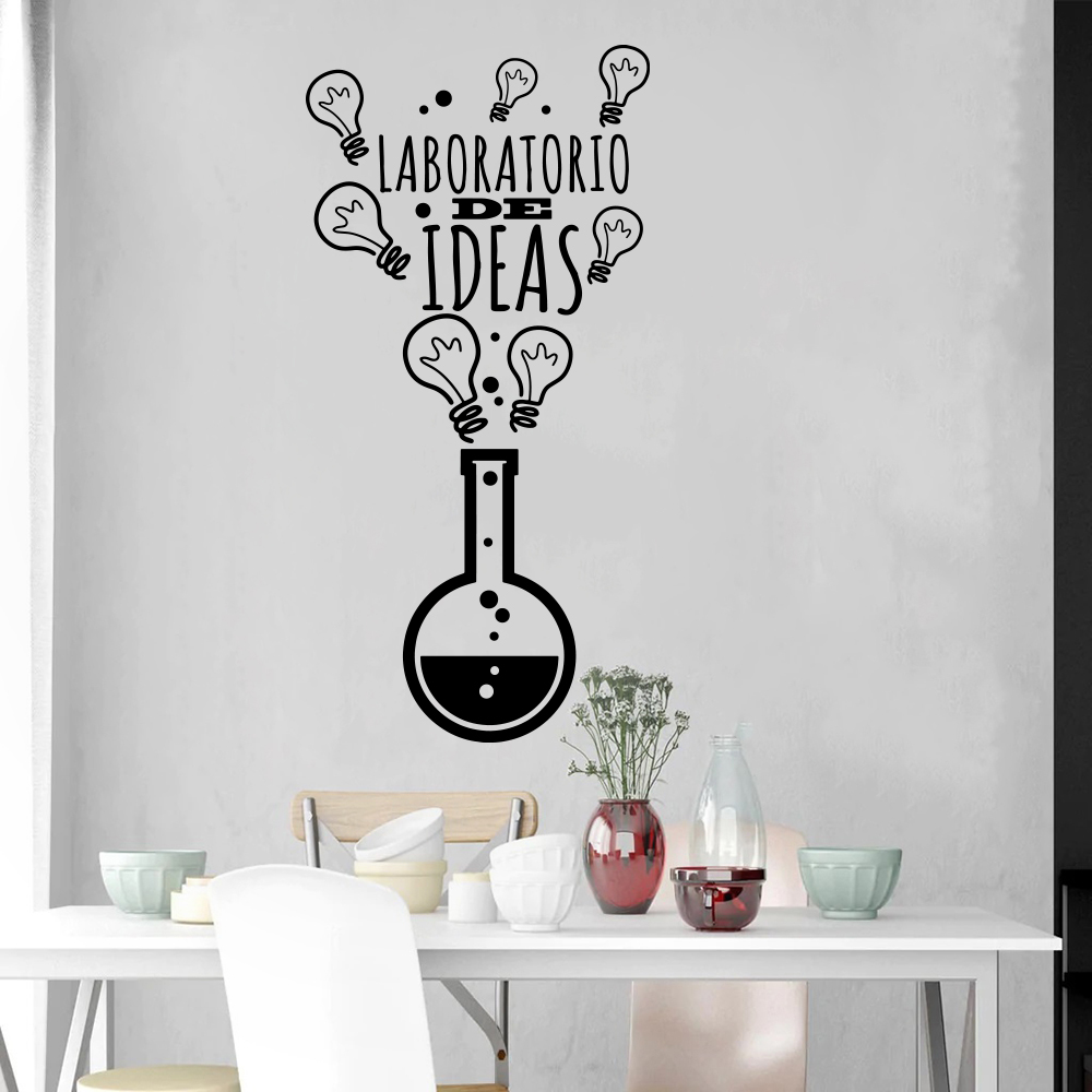 Lighting Home Decor Ideas - スペインの実験室,部屋,寝室,家の装飾のための電球のウォールステッカー