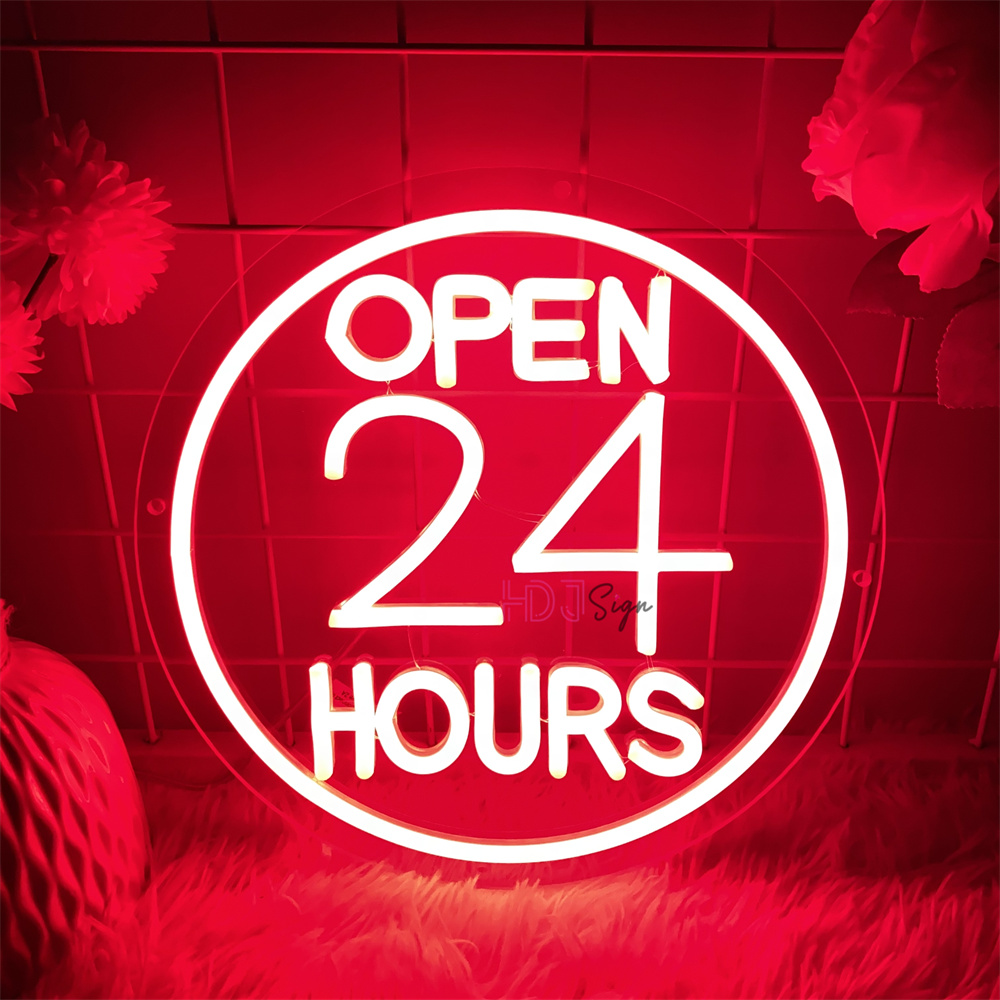 Decor Lighting Opening Hours - ネオンLEDサイン 開店24時間 コーヒーバー ネオンLEDライト USB 寝室