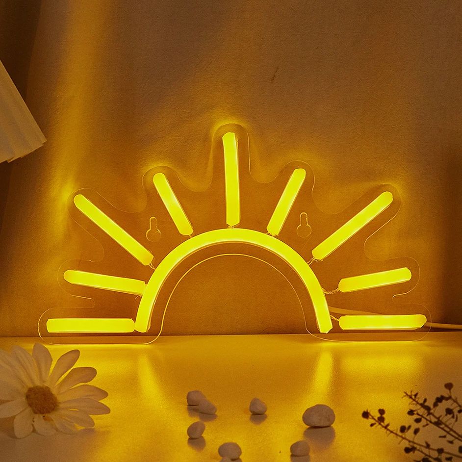Lighting Decor Sunrise - Chi-Buy 1PC 日の出形状 LED ネオンサイン USB