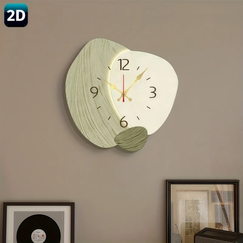 2Dフラット木製サイレント壁掛け時計 - モダンなライトグリ - Lighting Home Decor Wall Clocks のレビューと価格