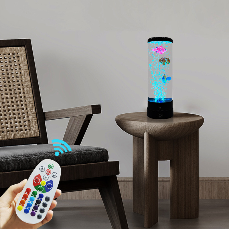 模擬LEDマルチカラーバブルフィッシュ雰囲気ホームデコレーシ - Lighting Decor Wedding のレビューと価格
