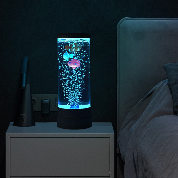 模擬LEDマルチカラーバブルフィッシュ雰囲気ホームデコレーシ - Lighting Decor Wedding のレビューと価格