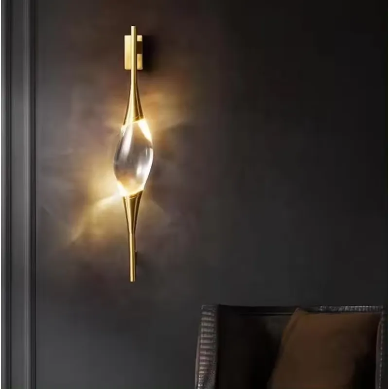 新デザイン モダン フル銅製 ゴールドクリスタル LED ウ - Lighting Decoration For Home のレビューと価格