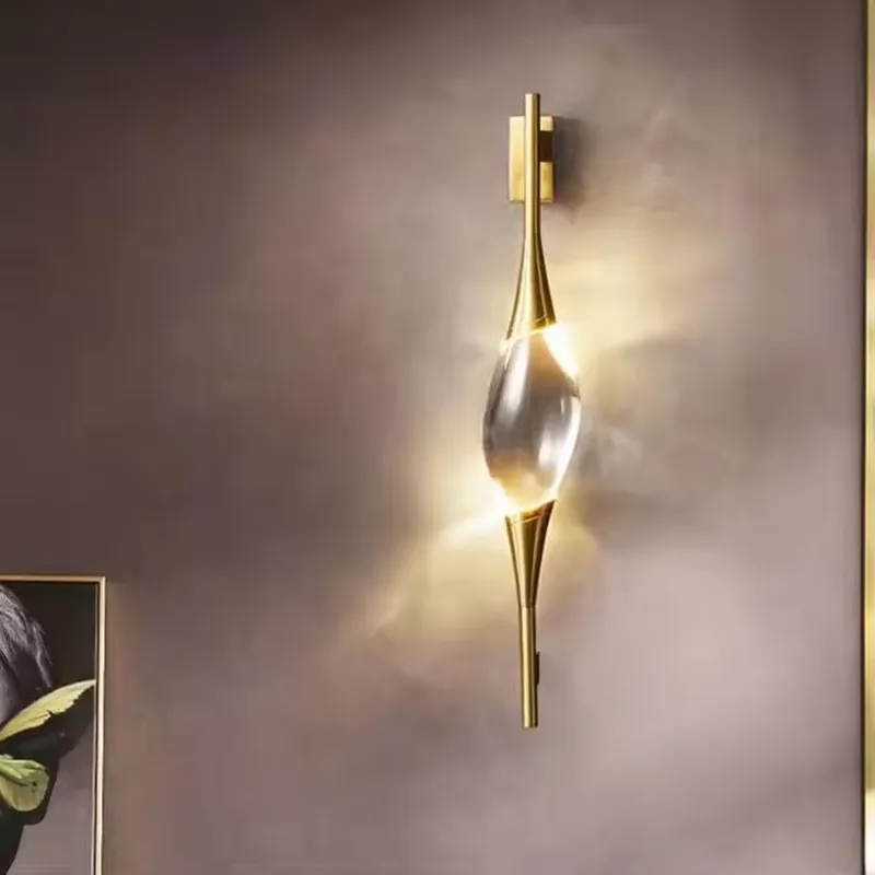 新デザイン モダン フル銅製 ゴールドクリスタル LED ウ - Lighting Decoration For Home のレビューと価格