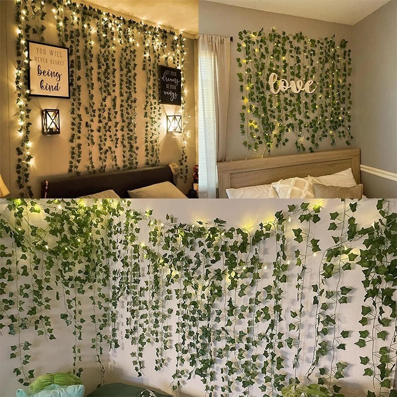 グリーンアイビー 210 センチメートル LED ライトスト - Wall Decor Lighting Tree のレビューと価格