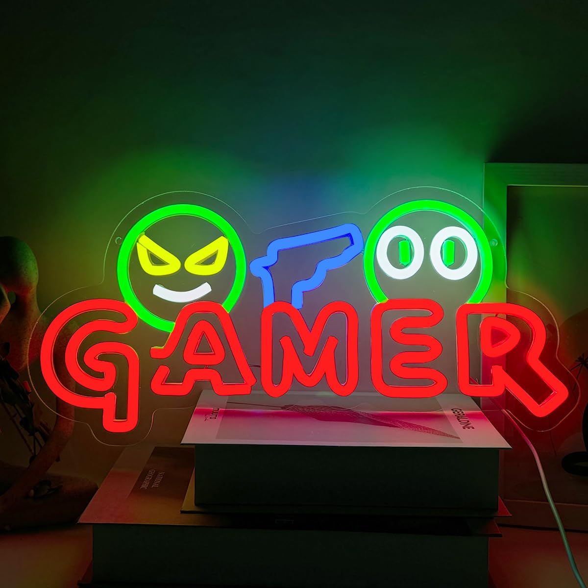 ゲーマー向けネオンサインLEDウォールライト、カスタマイズ可 - Lighting Decor Wedding のレビューと価格