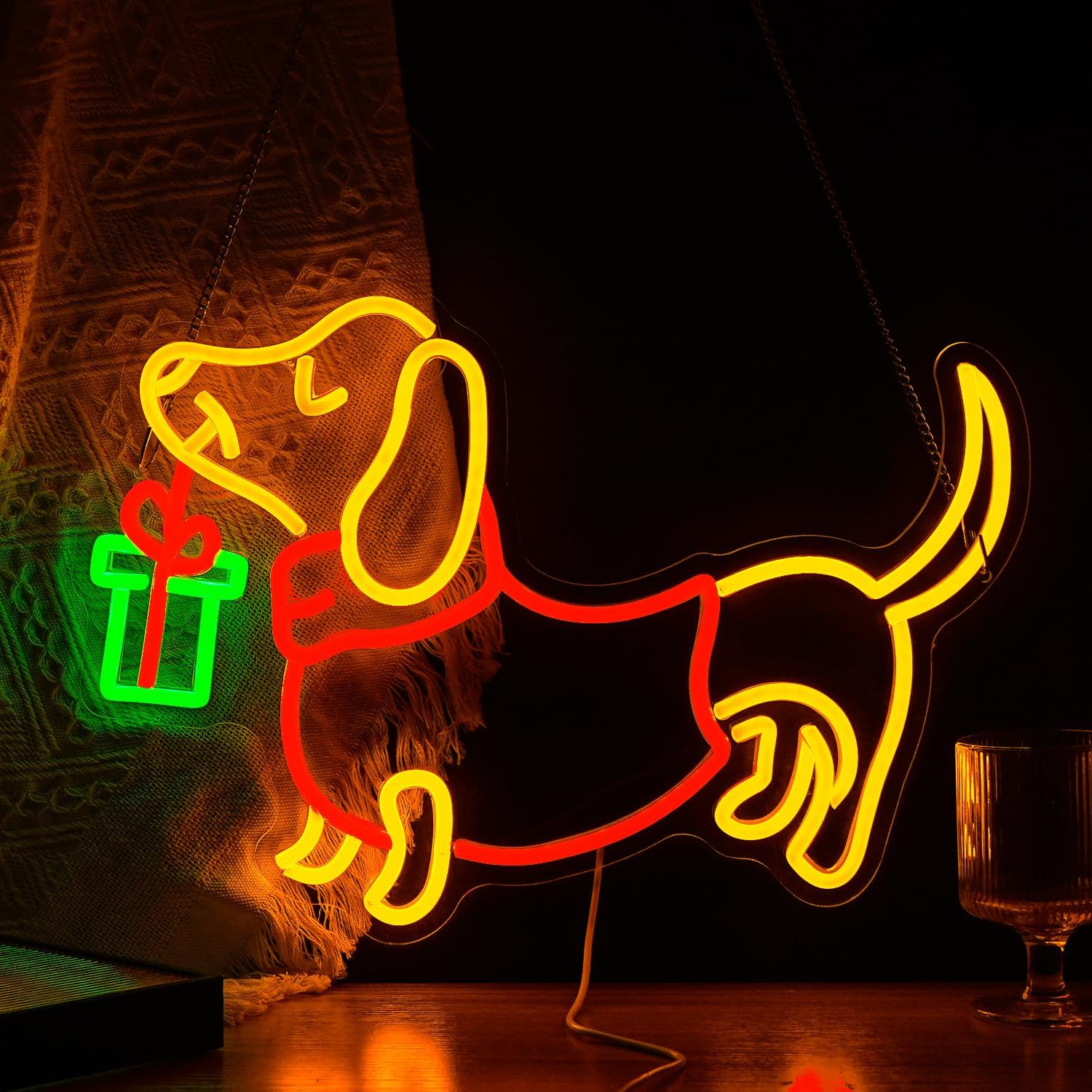 USB調光式ダックスフントネオンサインLEDライト、ホームバ - Lighting Home Decor Ideas のレビューと価格