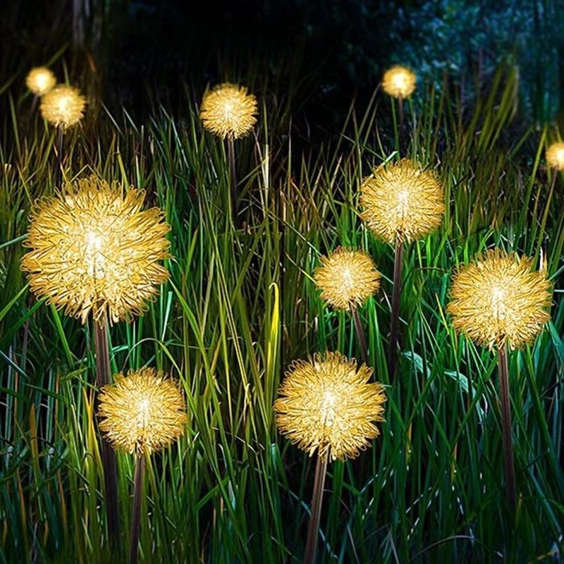 10個セット ソーラータンポポボールライト、アルミワイヤーグ - Lighting Decor Wedding のレビューと価格