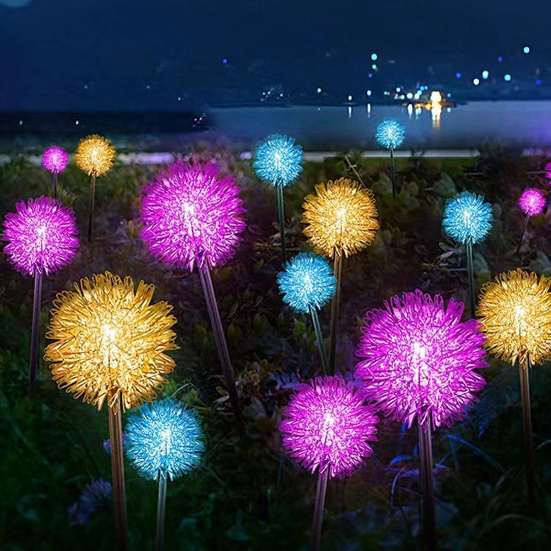 10個セット ソーラータンポポボールライト、アルミワイヤーグ - Lighting Decor Wedding のレビューと価格