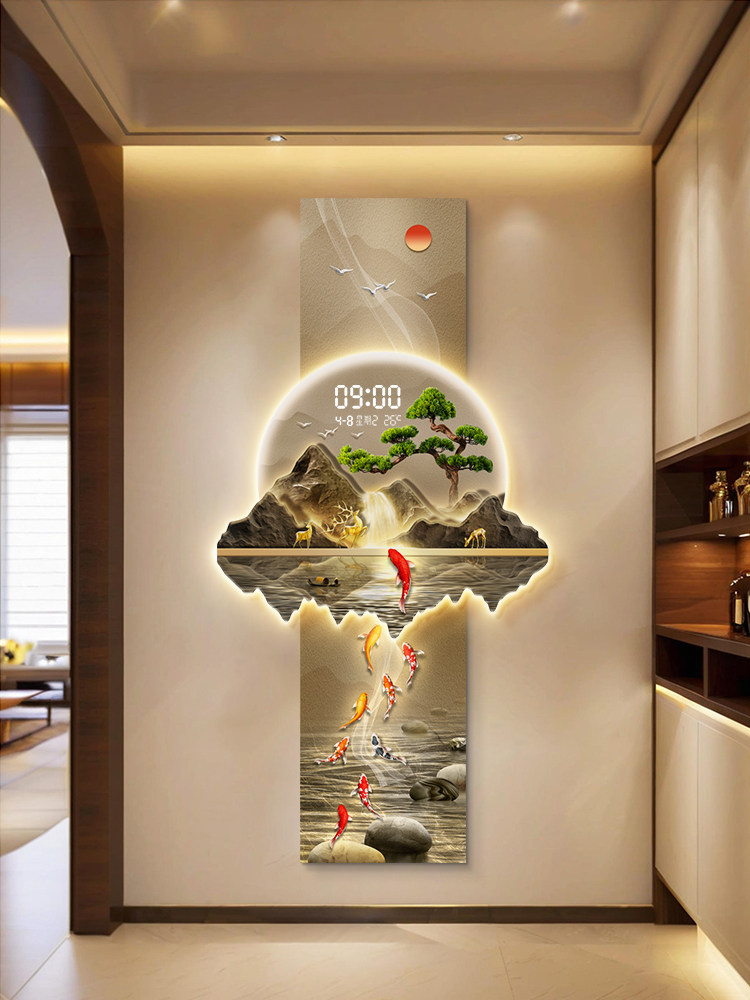 デザイン高級壁時計リビングルーム LED 壁時計サイレント  - Lighting Home Decor Wall Clocks のレビューと価格