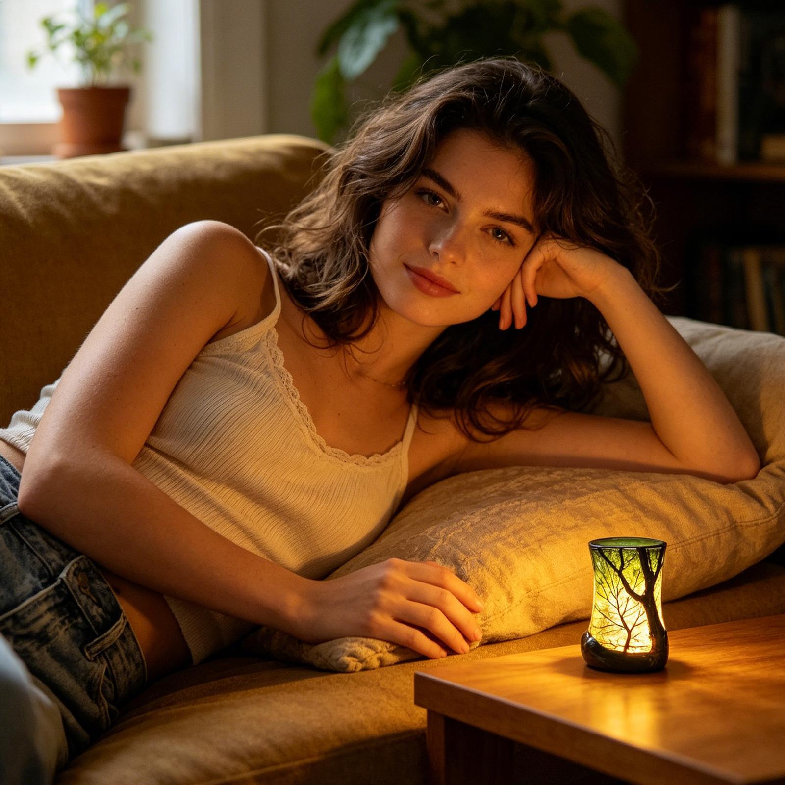 ベッドサイドテーブルランプ フォレストナイトライト 装飾的な - Lighting Decoration For Home のレビューと価格