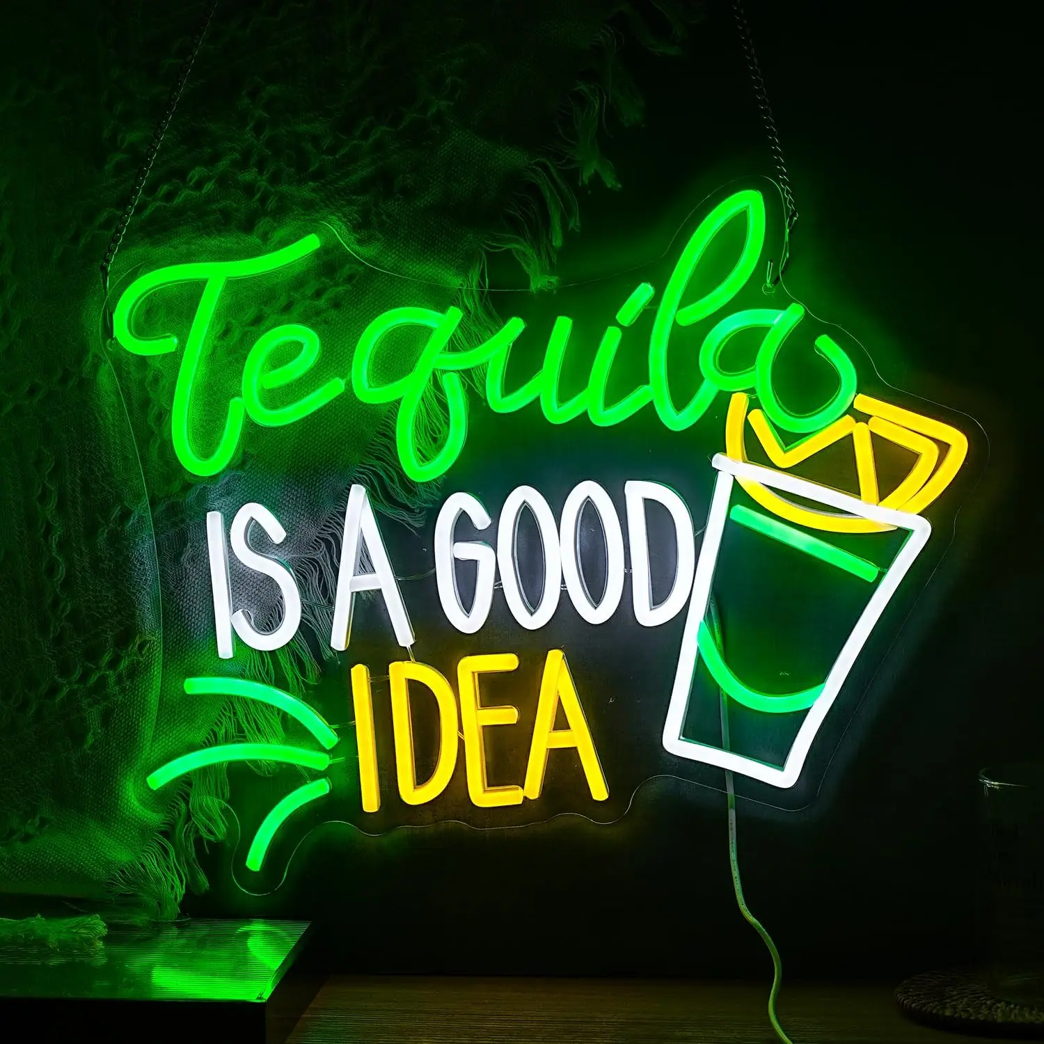 テキーラは良いアイデアです ネオンサイン USB調光式LED - Lighting Home Decor Ideas のレビューと価格