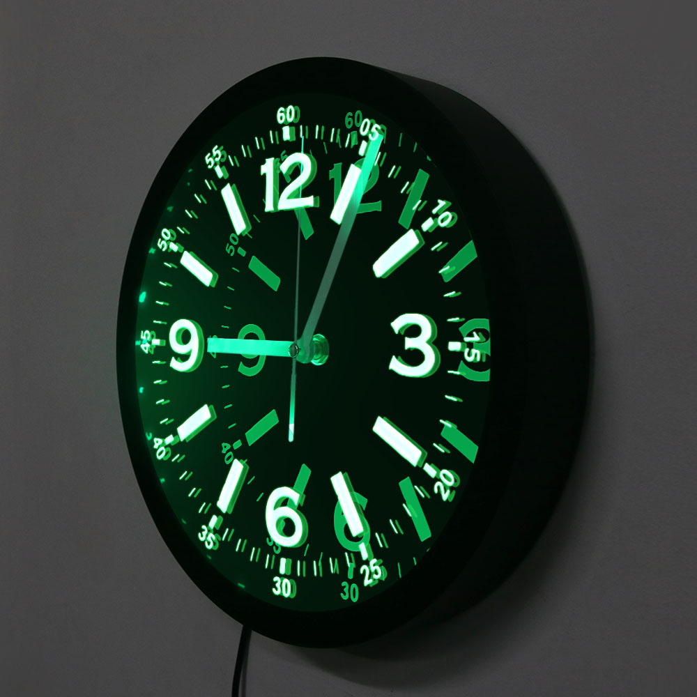 Ledネオンウォールクロック,モダンなデザイン,大きな数字, - Lighting Home Decor Wall Clocks のレビューと価格