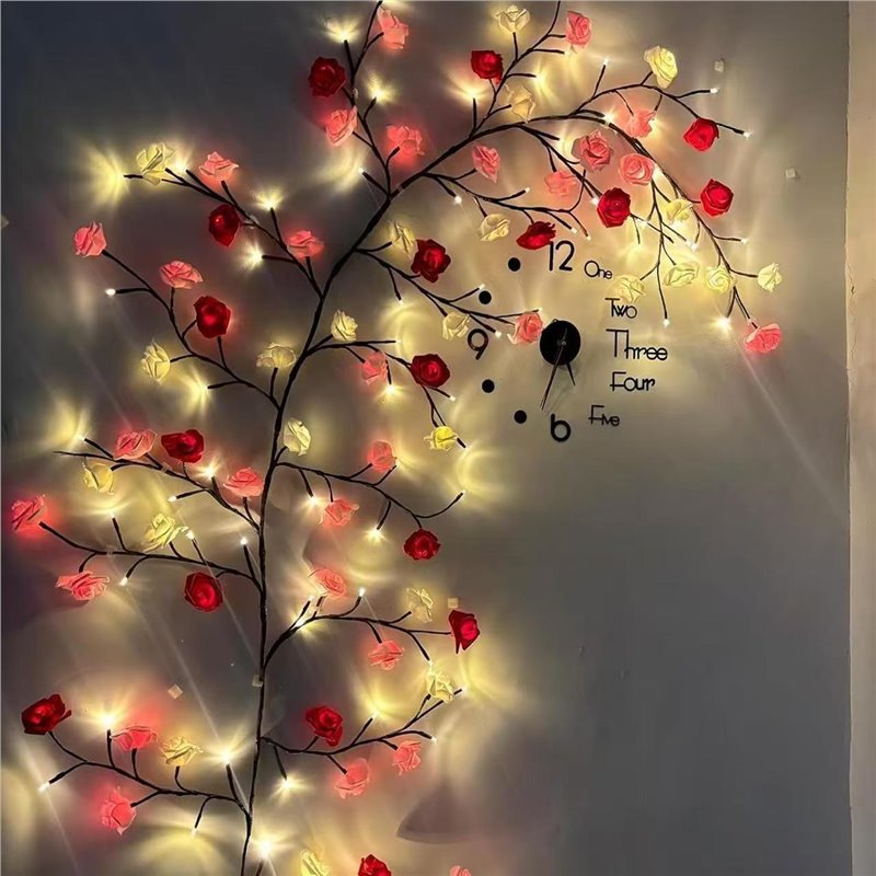 USB DIY メープルローズウィローつるランプ 8モード装 - Lighting Decoration For Home のレビューと価格