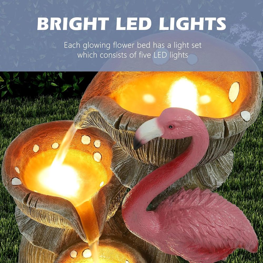 5段式ガーデンウォーターフォール、5つのLEDライト付き、屋 - Lighting Decoration Stand のレビューと価格