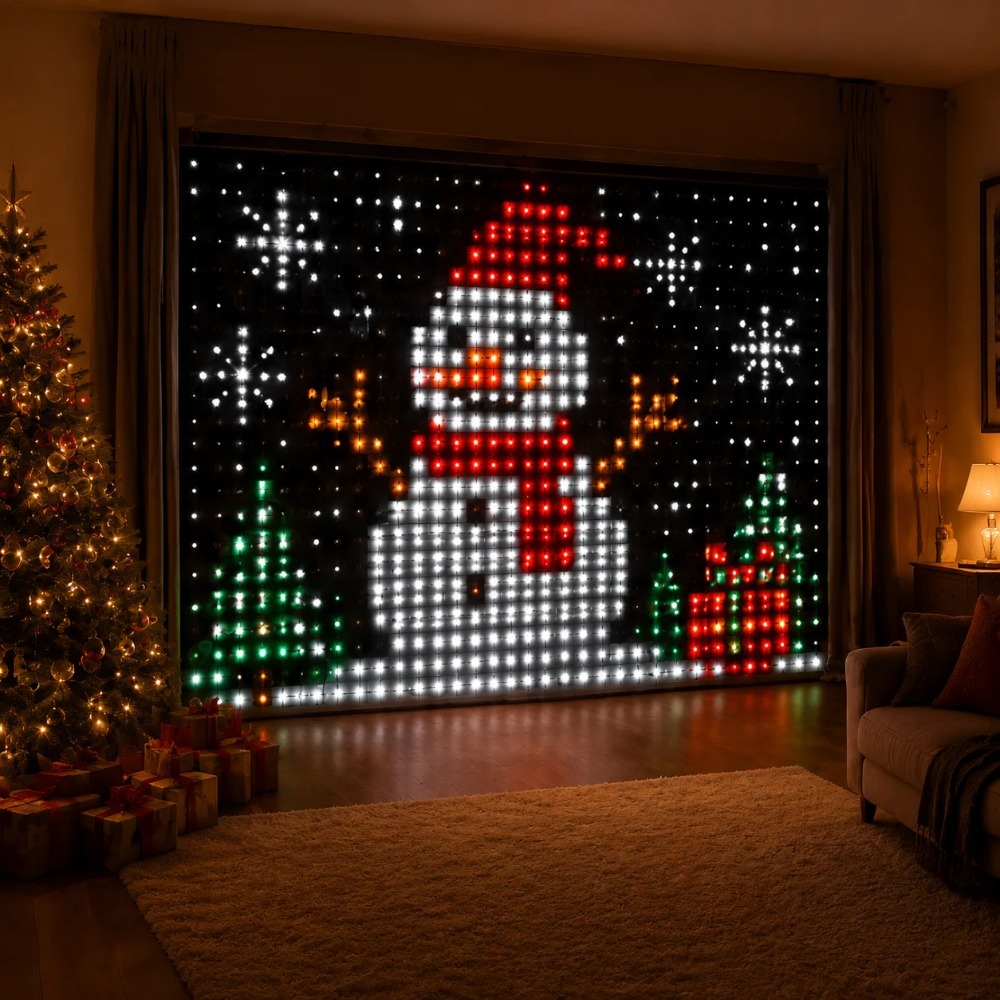 LEDピクセルカーテンライト Bluetoothアプリ制御  - Lighting Decoration For Home のレビューと価格