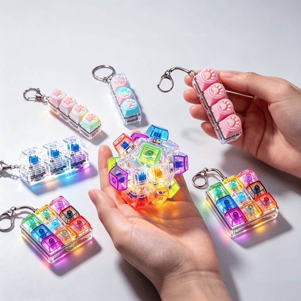 LEDライトアップキーホルダーキーボードクリック可能なボタン - Lighting Home Decor Ideas のレビューと価格
