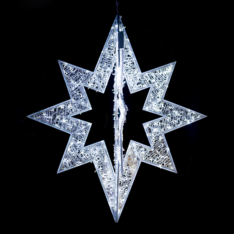LED五芒星型屋外IP65防水クリスマスペンダントランプホリ - Pendant Lighting Christmas Decor のレビューと価格