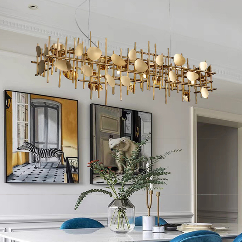 デザイナーデコアイデア幾何学ラインペンダントライト LED  - Lighting Home Decor Ideas のレビューと価格