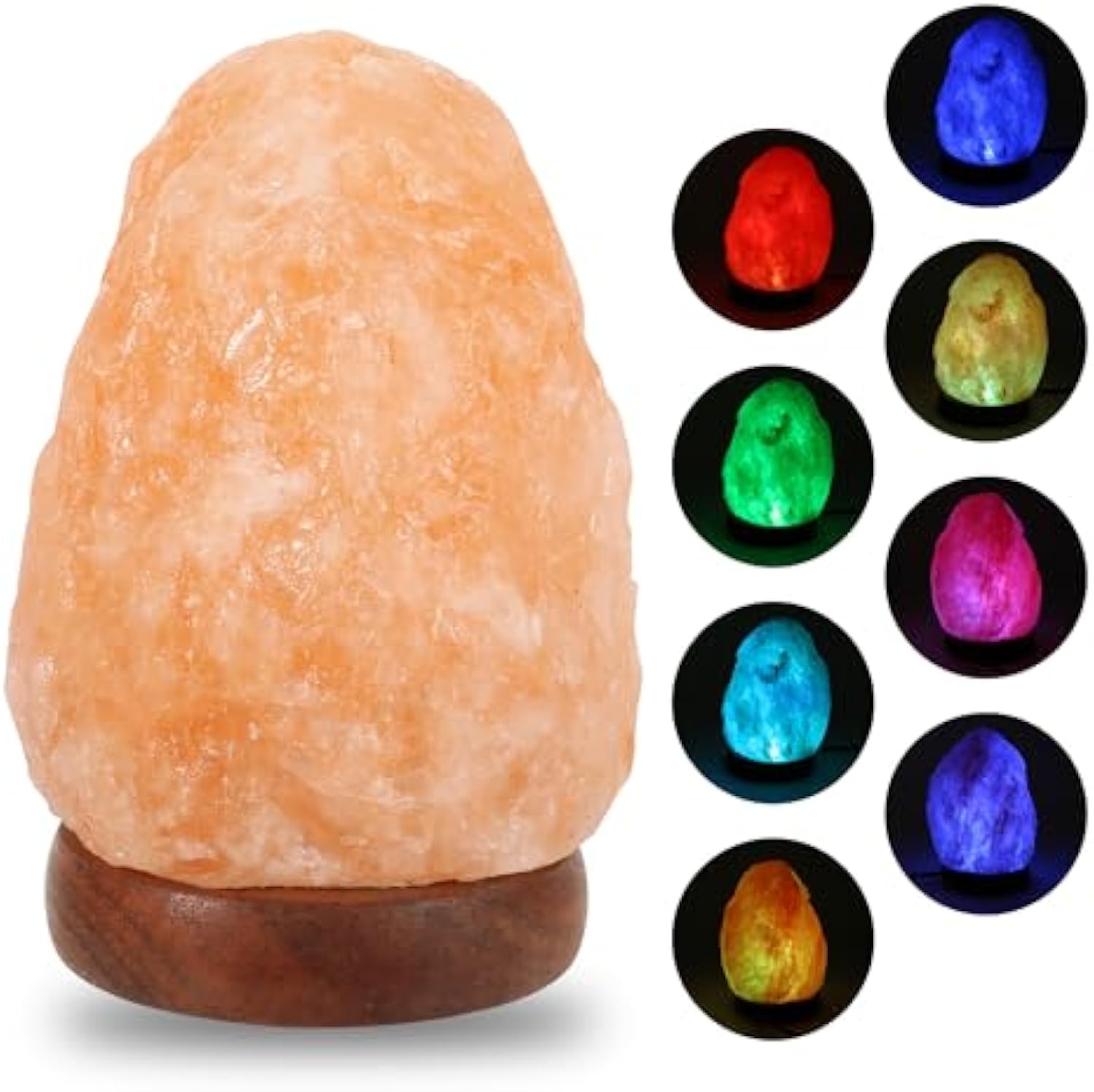 有機素材ヒマラヤ岩塩ランプ 7色発光ダイオードランプ USB - Himalayan Salt Lamp のレビューと価格