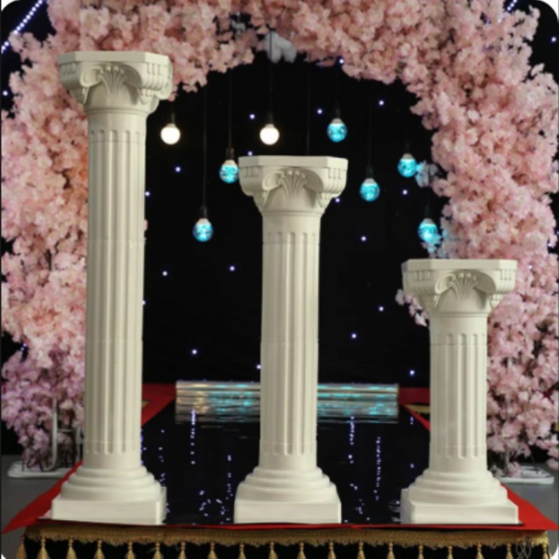 65cm 113cm ホワイトプラスチック製ローマ風柱 ウェ - Lighting Decoration Stand のレビューと価格