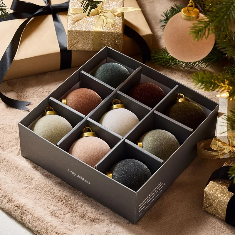 9個入り 8cm ライトラグジュアリー クリスマスボールオー - Pendant Lighting Christmas Decor のレビューと価格