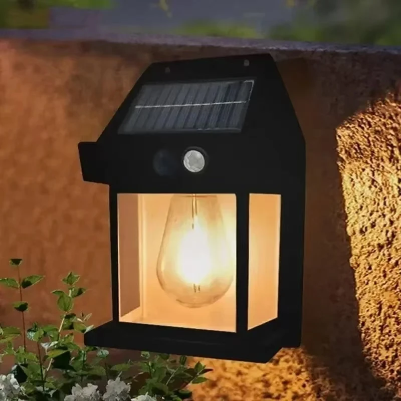 屋外ソーラータングステンウォールライト、モーションセンサー付 - Lighting Decoration Outdoor のレビューと価格