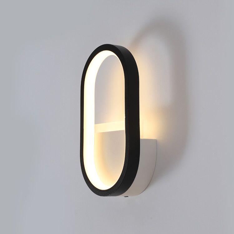 モダンな北欧LEDウォールランプ、ミニマリストブラック幾何学 - Lighting Decoration For Home のレビューと価格
