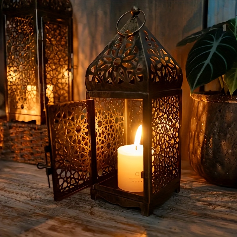 中東アラブ風メタルヴィンテージ風ランタンキャンドルホルダー、 - Lighting Home Decor Ideas のレビューと価格