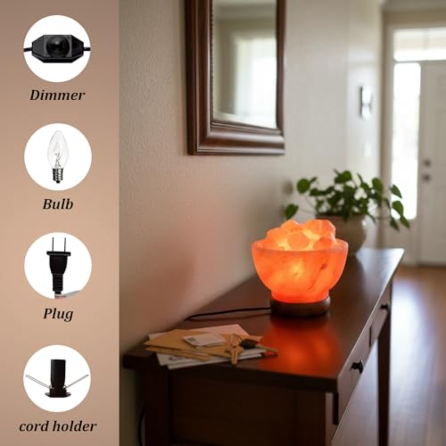 ヒマラヤピンクソルトランプボウル、パキスタン産本物、天然クリ - Himalayan Salt Lamp のレビューと価格