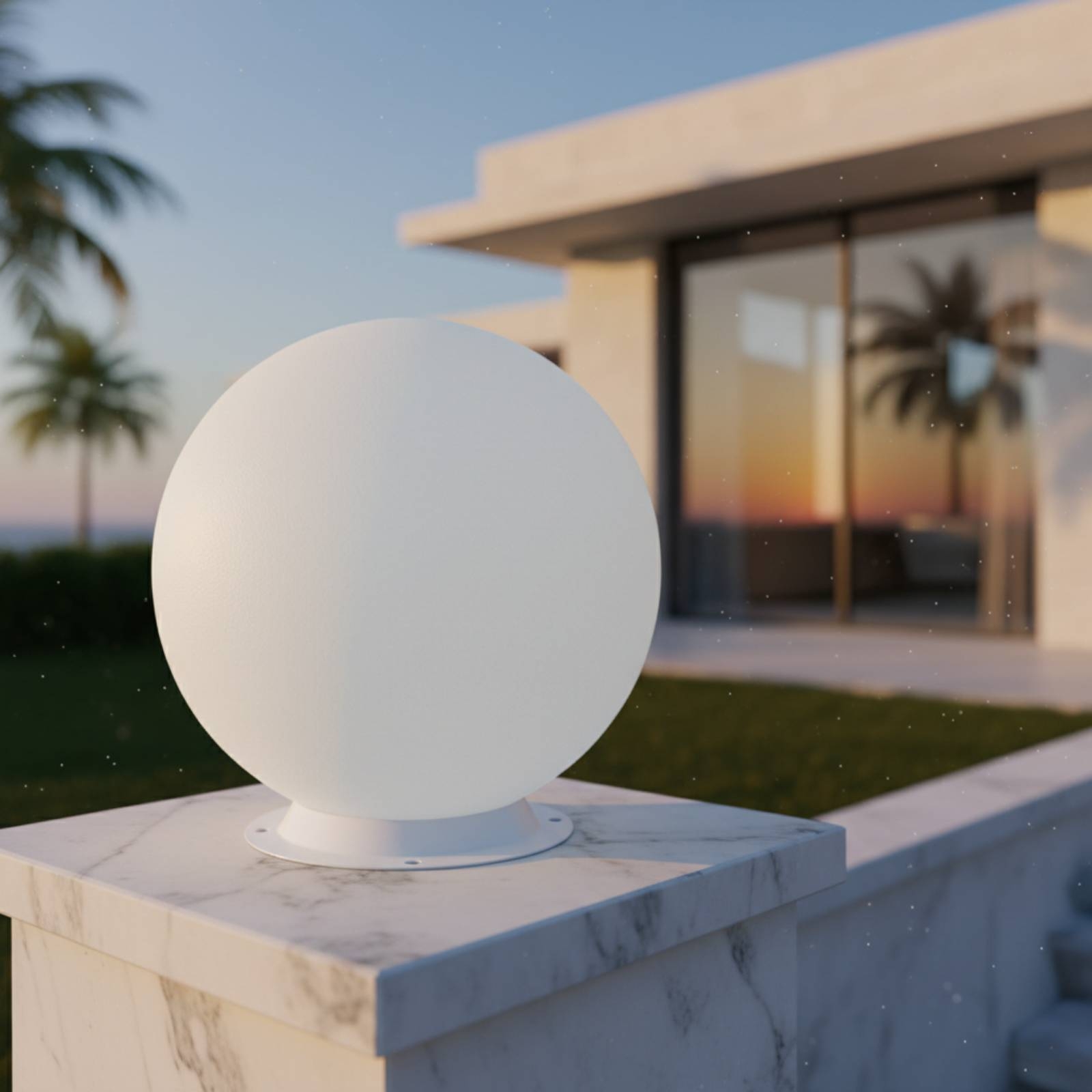 ソーラーポストキャップライト夕暮れから夜明けまで点灯する球形 - Lighting Decoration Outdoor のレビューと価格
