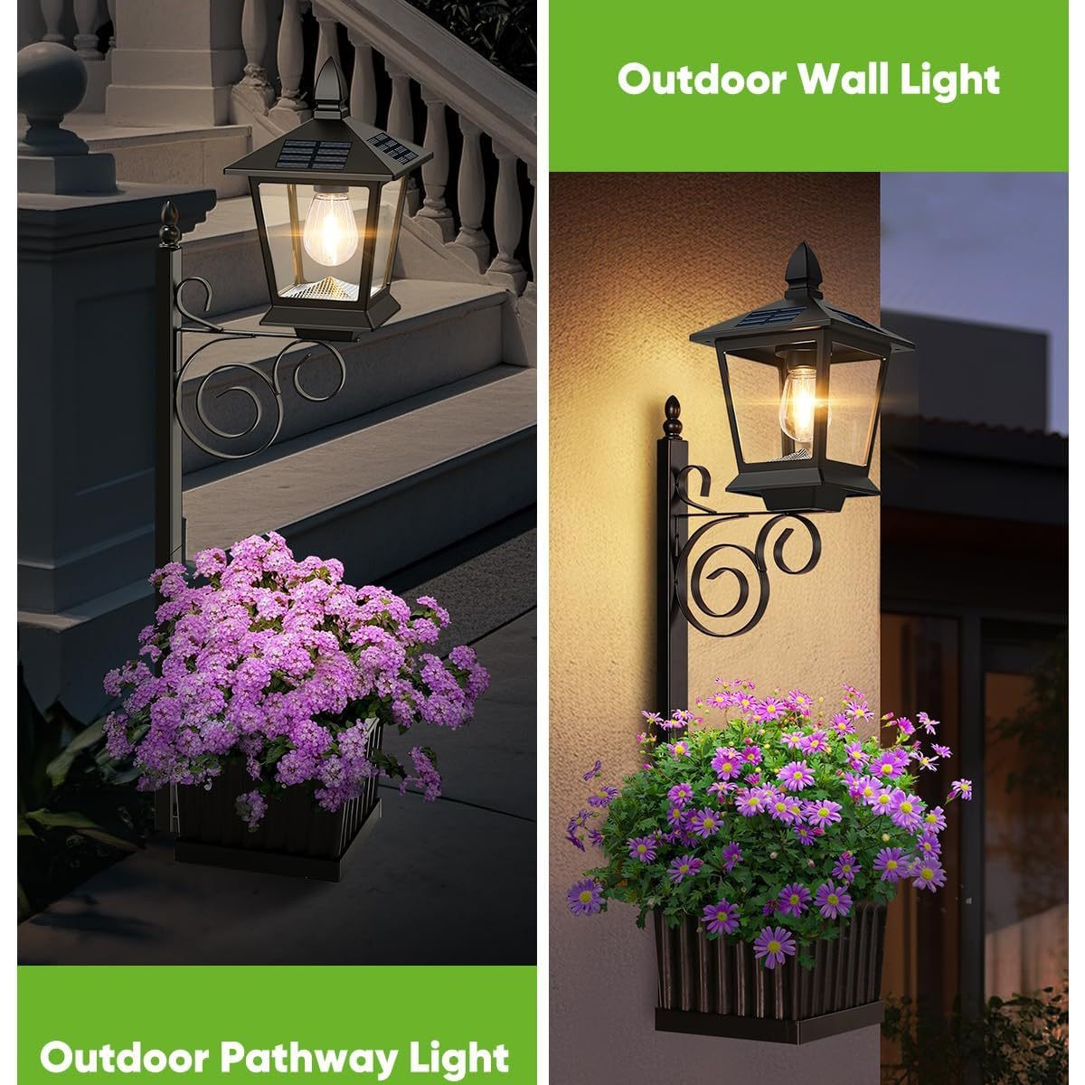 2 in 1 ソーラープランターランプ 防水 暖白色 屋外壁 - Lighting Decoration Outdoor のレビューと価格