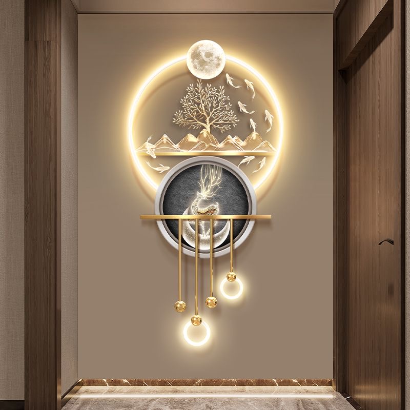 nq- ライトラグジュアリー フォーチュンツリー ポーチ装飾 - Wall Decor Lighting Tree のレビューと価格