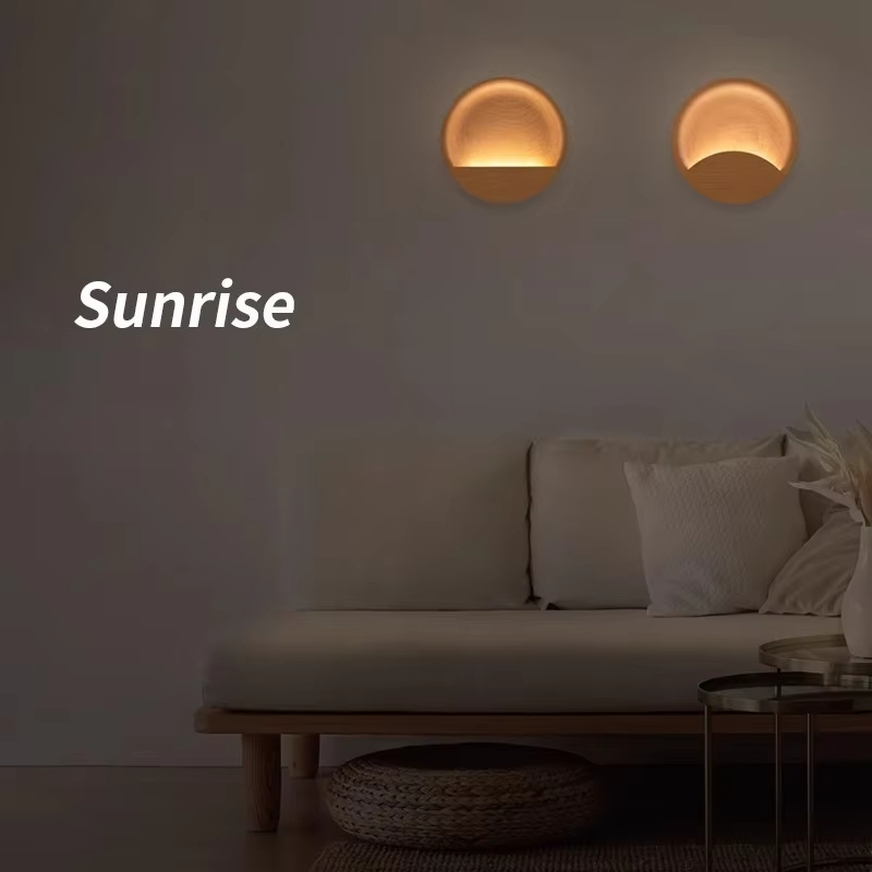 モダンデザイナーサンライズウォールライトベッドライト雰囲気中 - Lighting Decor Sunrise のレビューと価格