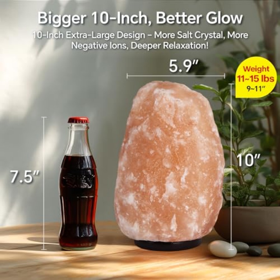 ヒマラヤ岩塩ランプ - 9～11インチ 11～15ポンド、天 - Himalayan Salt Lamp のレビューと価格