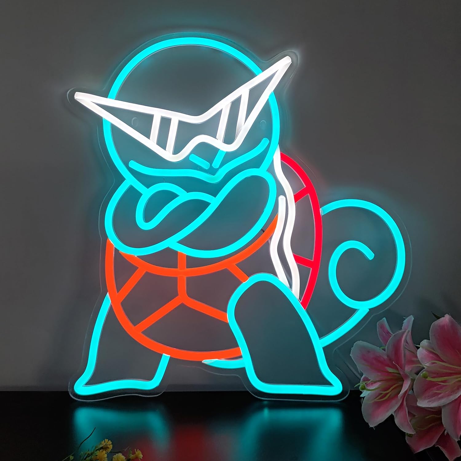 ポケモン ゼニガメ ネオンサイン LEDウォールネオンライト - Lighting Room Decor Items のレビューと価格