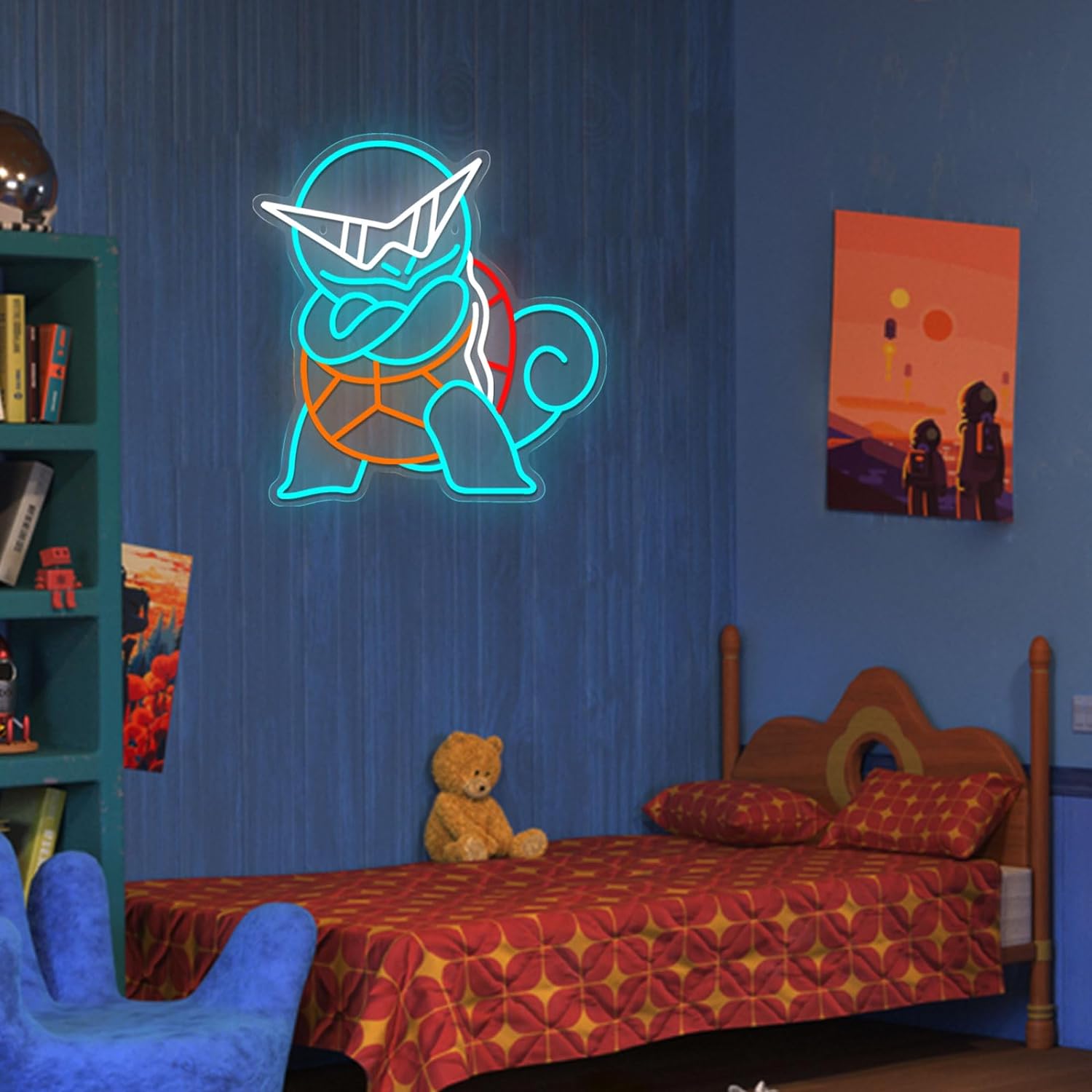 ポケモン ゼニガメ ネオンサイン LEDウォールネオンライト - Lighting Room Decor Items のレビューと価格