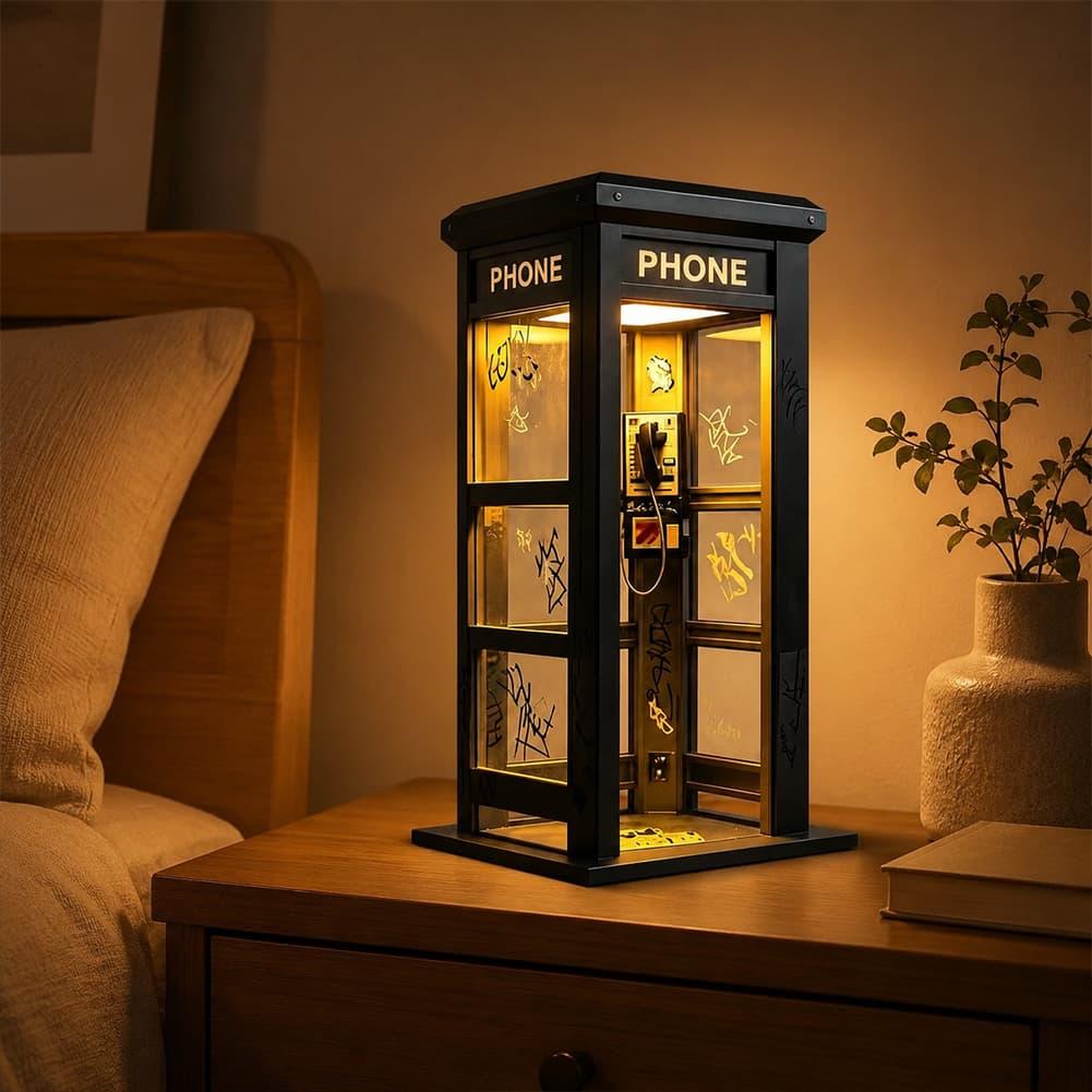 ヴィンテージロンドン電話ボックステーブルランプ レトロ電話ボ - Lighting Decoration For Home のレビューと価格
