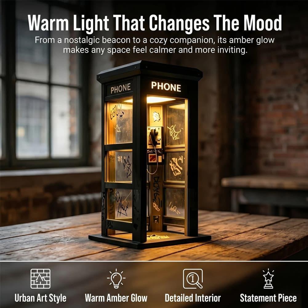 ヴィンテージロンドン電話ボックステーブルランプ レトロ電話ボ - Lighting Decoration For Home のレビューと価格