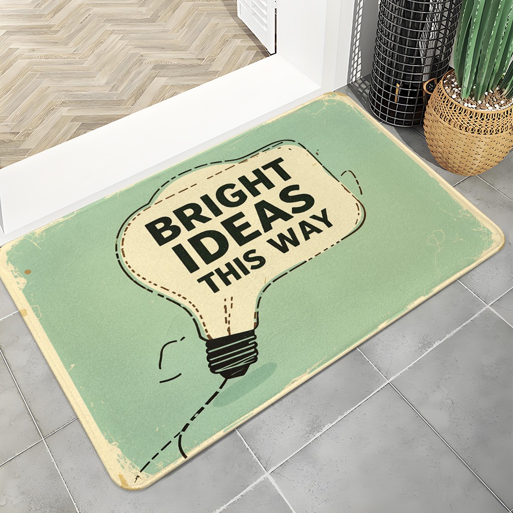 Bright Ideas 電球型ドアマット、レトログリーンヴ - Lighting Home Decor Ideas のレビューと価格