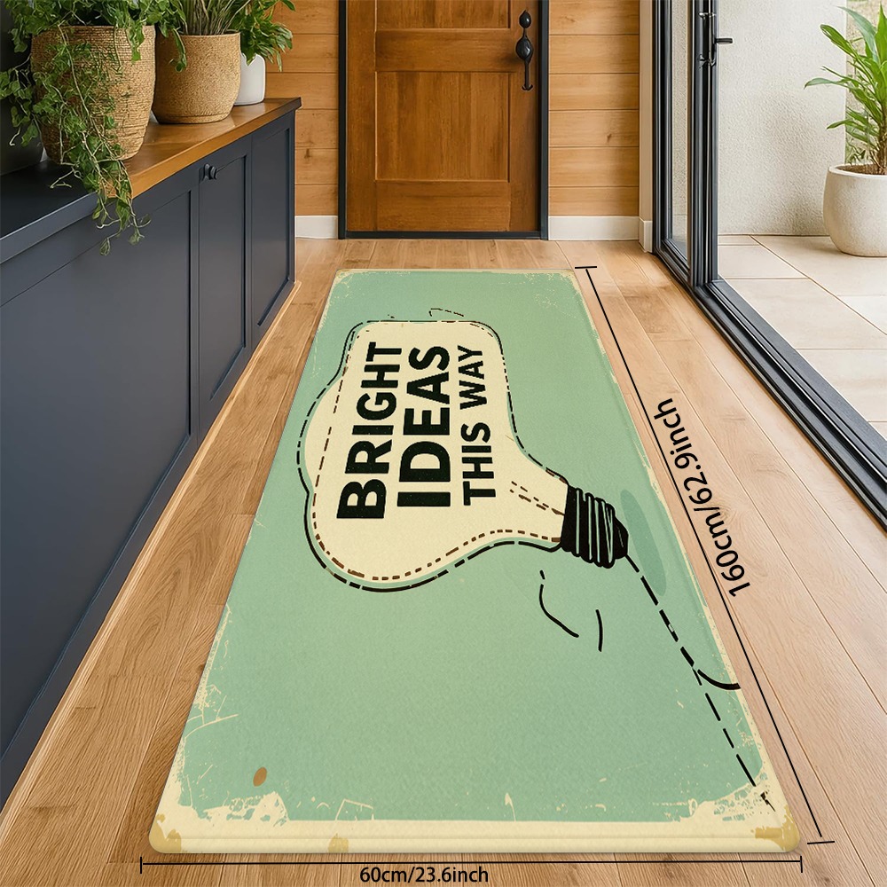 Bright Ideas 電球型ドアマット、レトログリーンヴ - Lighting Home Decor Ideas のレビューと価格