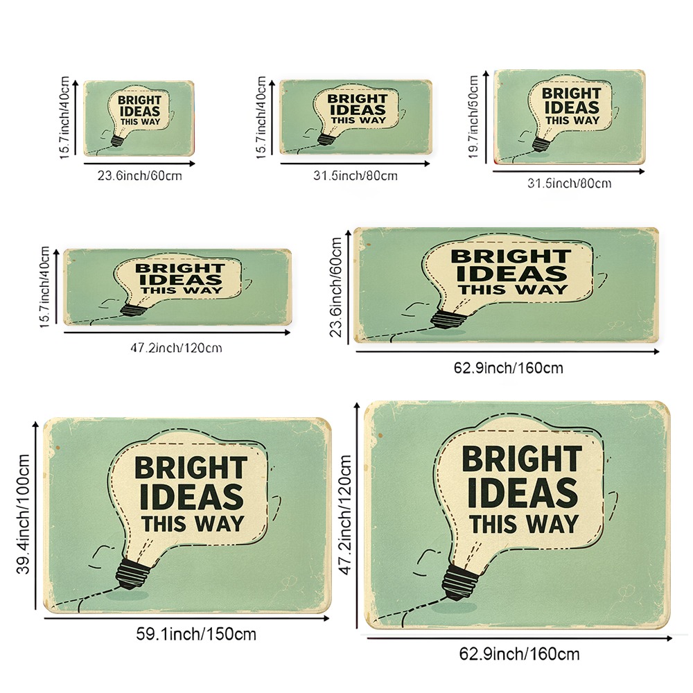 Bright Ideas 電球型ドアマット、レトログリーンヴ - Lighting Home Decor Ideas のレビューと価格
