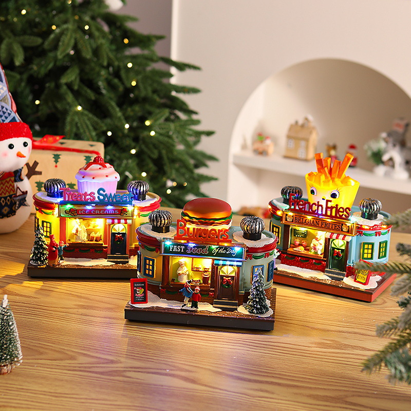 クリスマスライトアップミュージックボックスデコレーション樹脂 - Lighting Home Decor Ideas のレビューと価格