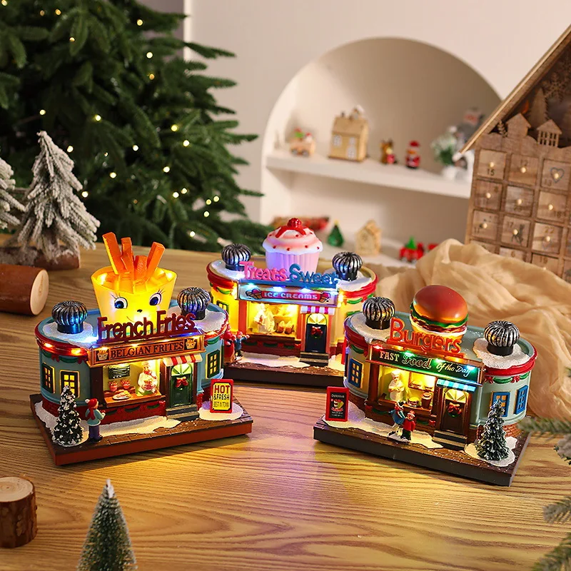 クリスマスライトアップミュージックボックスデコレーション樹脂 - Lighting Home Decor Ideas のレビューと価格