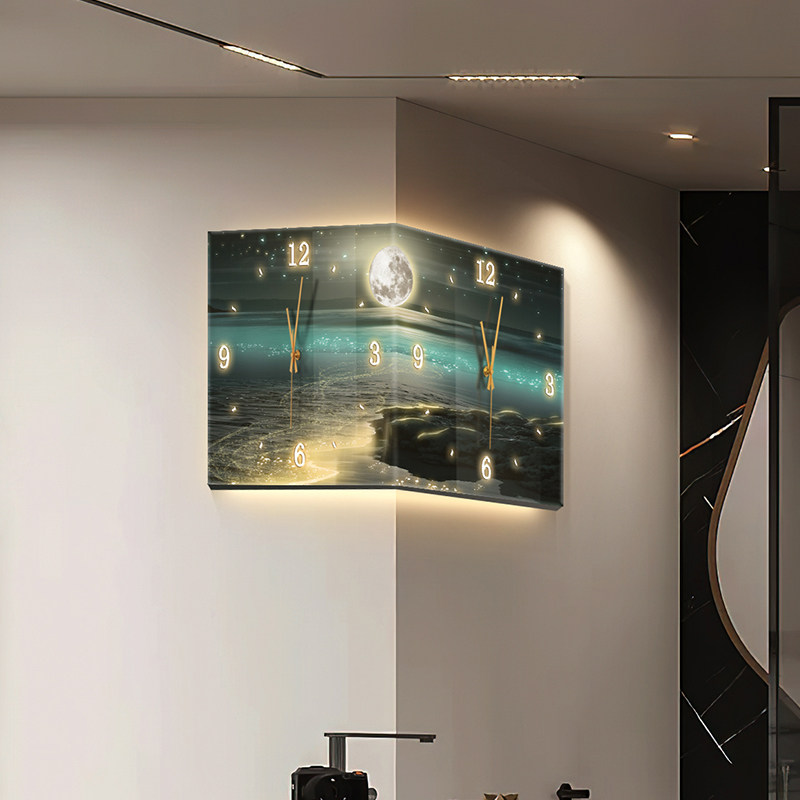 LEDデジタル壁掛け時計 高級レストラン リビングルーム ア - Lighting Home Decor Wall Clocks のレビューと価格