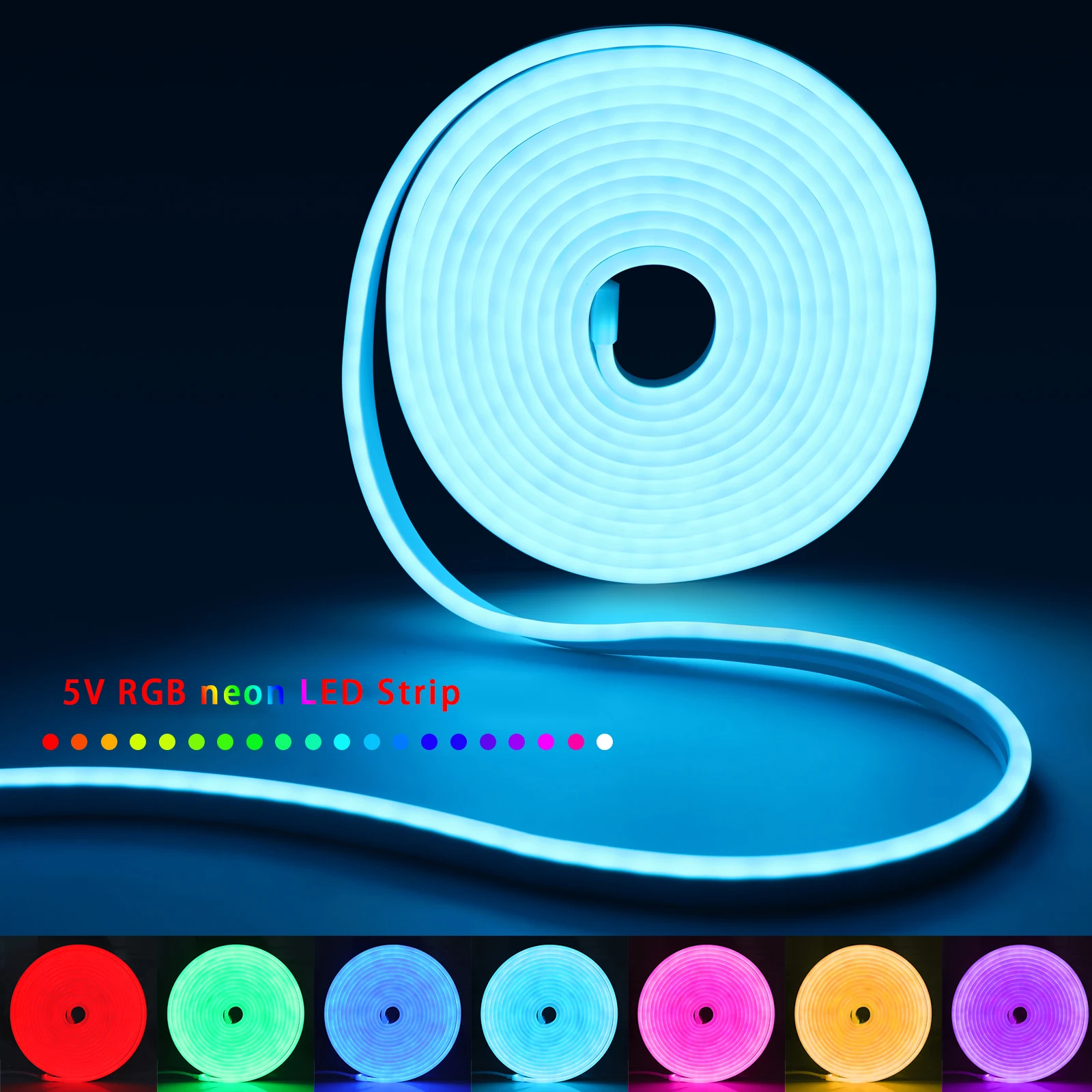 1-5m RGB LEDネオンストリップライト 5V USB - Lighting Decoration For Home のレビューと価格