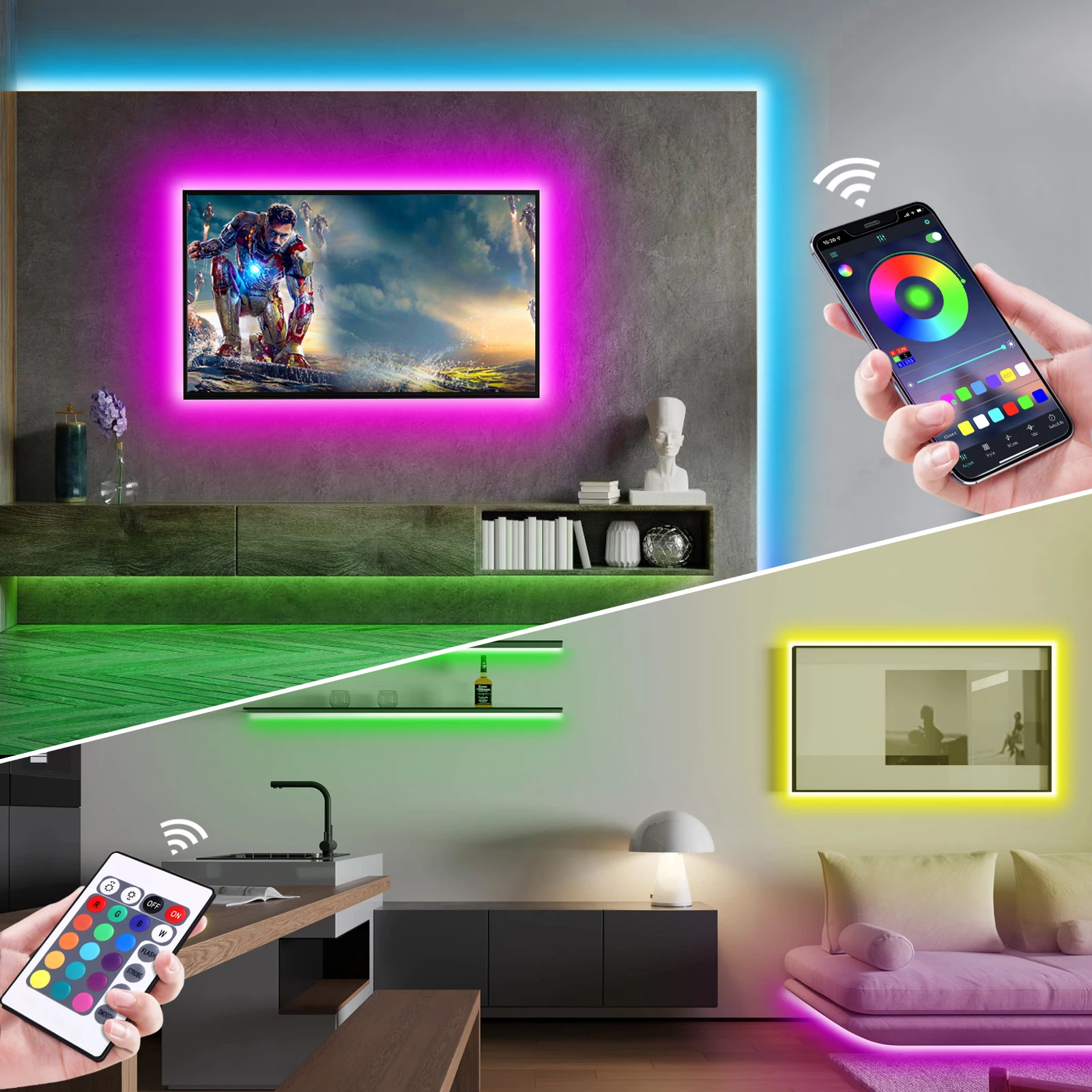 1-5m RGB LEDネオンストリップライト 5V USB - Lighting Decoration For Home のレビューと価格